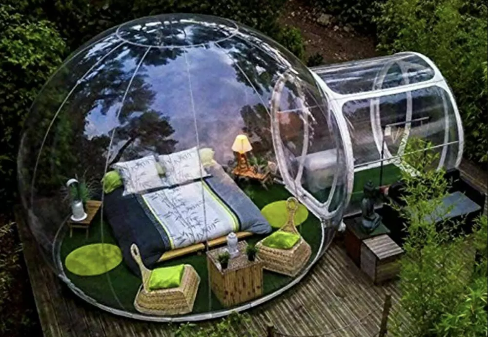 star gazing bubble tent